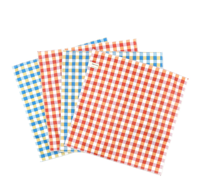 Lot de 4 mouchoirs en coton réutlilisable