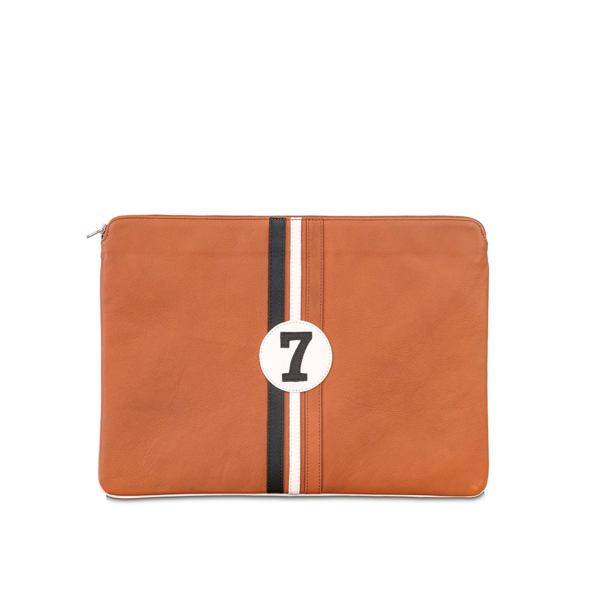 Housse ordinateur 15 pouces cuir camel -