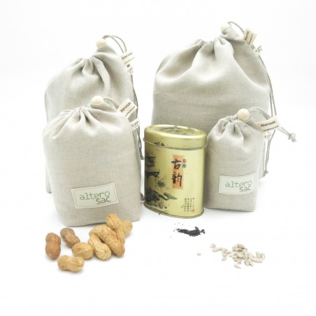 Sac à vrac en lin bio - 5 formats - 2