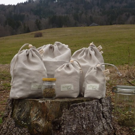 Sac à vrac en lin bio - 5 formats - 5