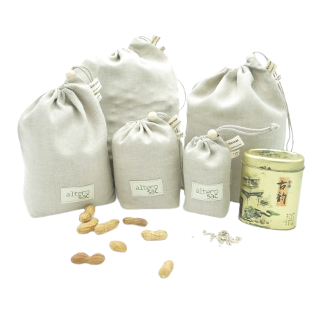 Sac à vrac en lin bio - 5 formats