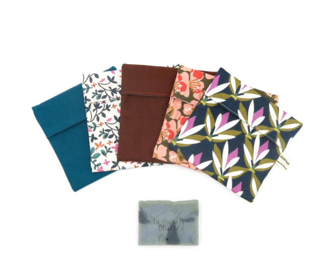 Pochette à savon en coton