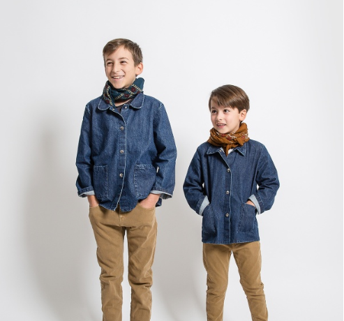 Veste en jean bleu Oh Happy Kid -