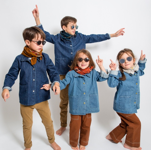 Veste en jean bleu Oh Happy Kid -