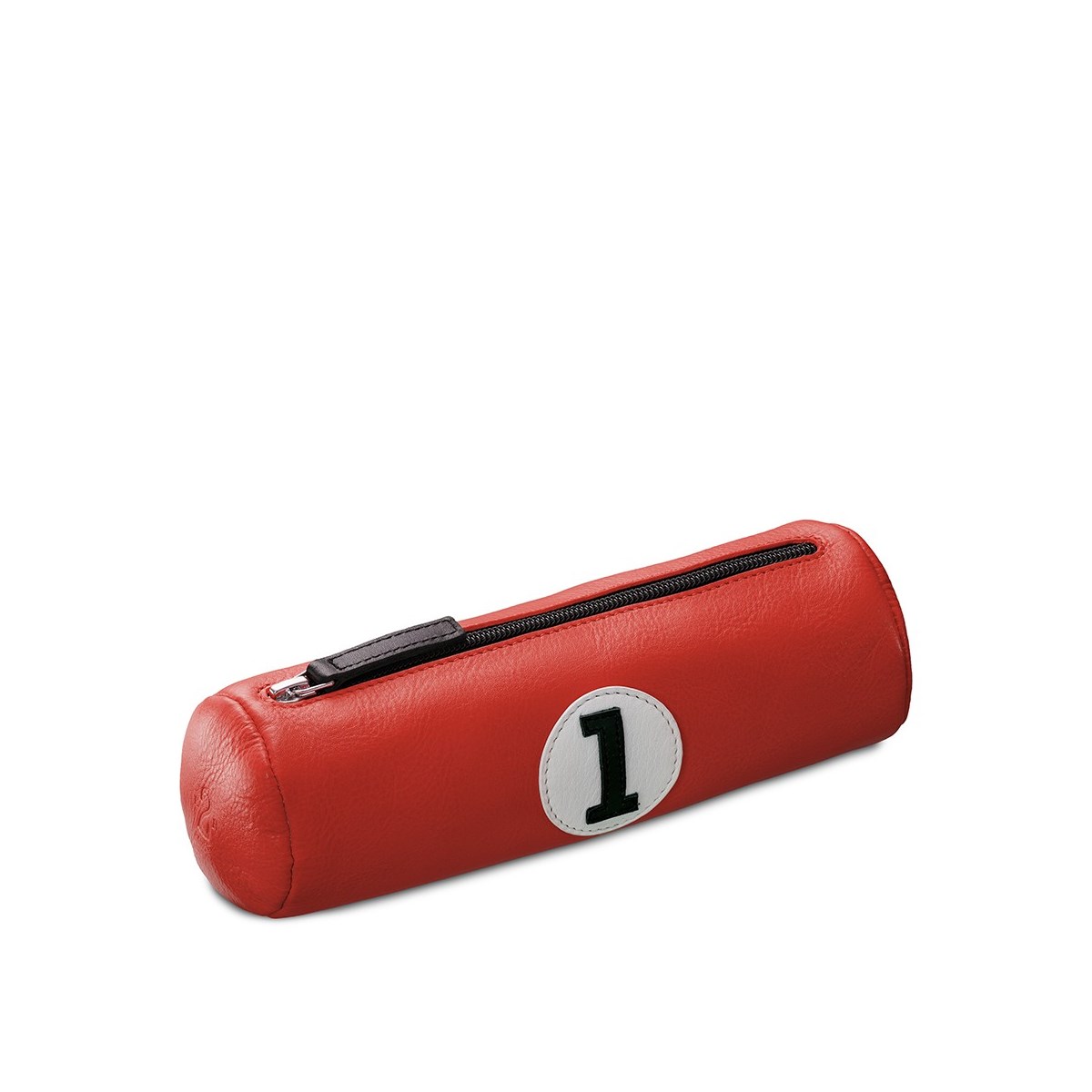 Trousse école cuir rouge retro