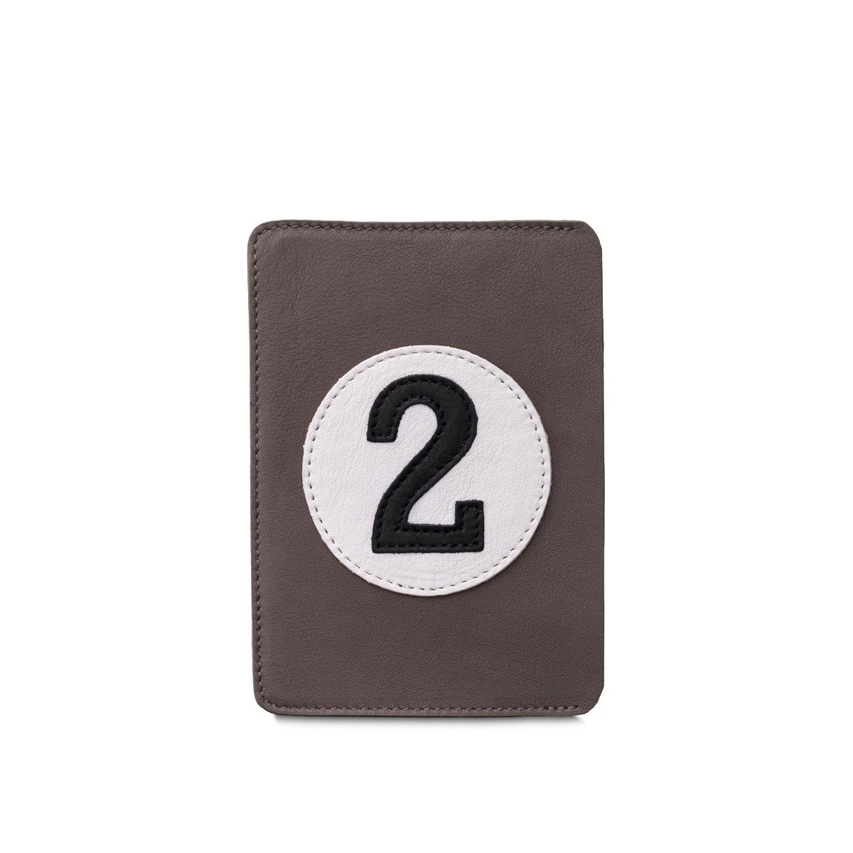 Porte passeport cuir gris - G2