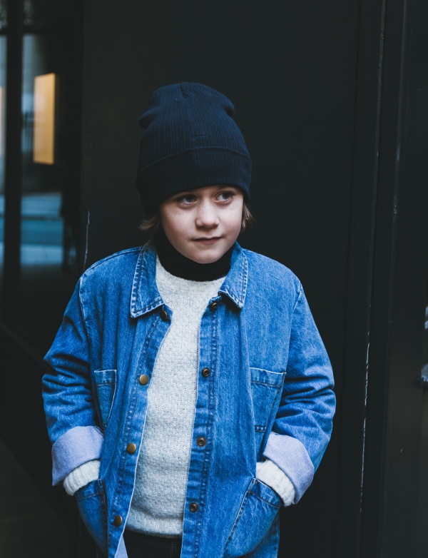 Veste en jean recyclé - Bleue - 5