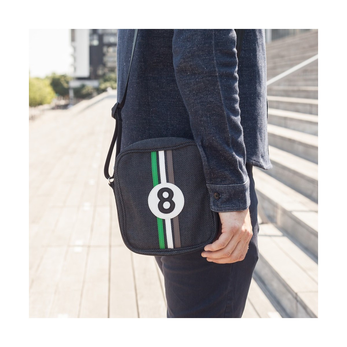 Sac besace gris - Rino NRB -