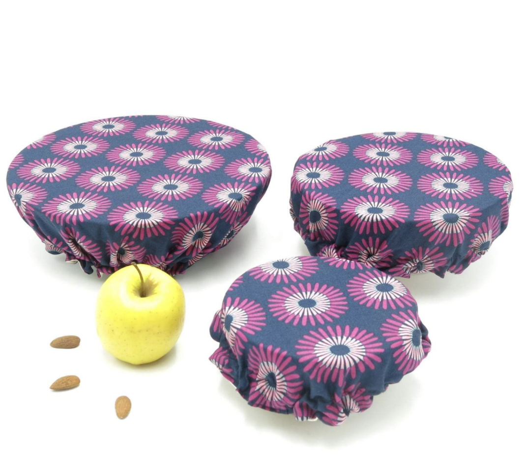 Recouvre bol ou plat en coton bio réutilisable - 4