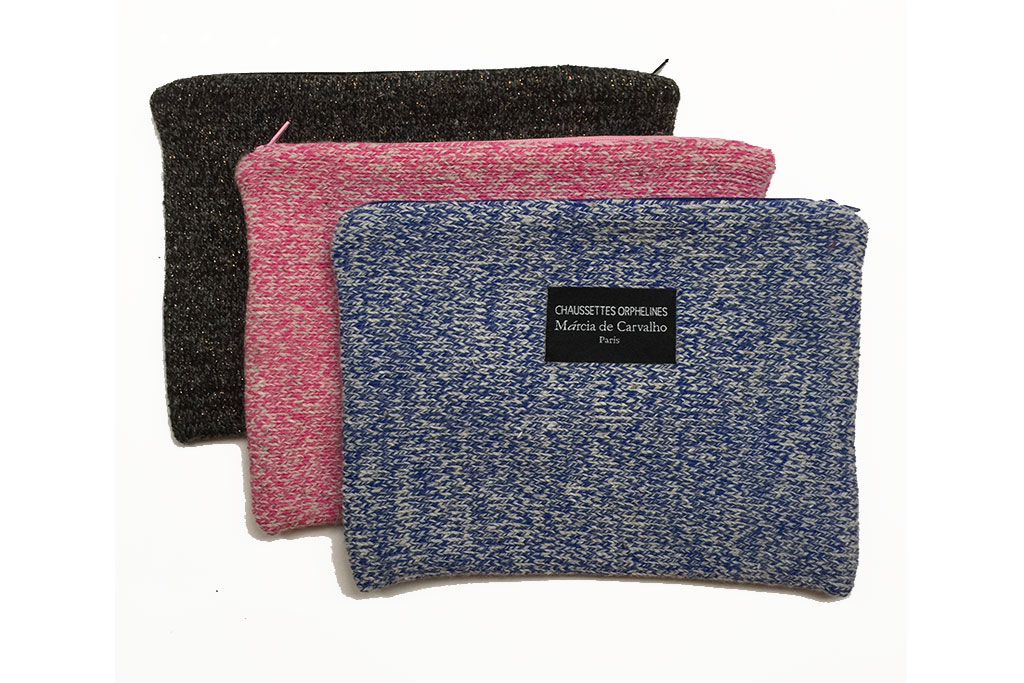 Trousse Angélique fabriquée à partir de chaussettes recyclées Made in France. - 3