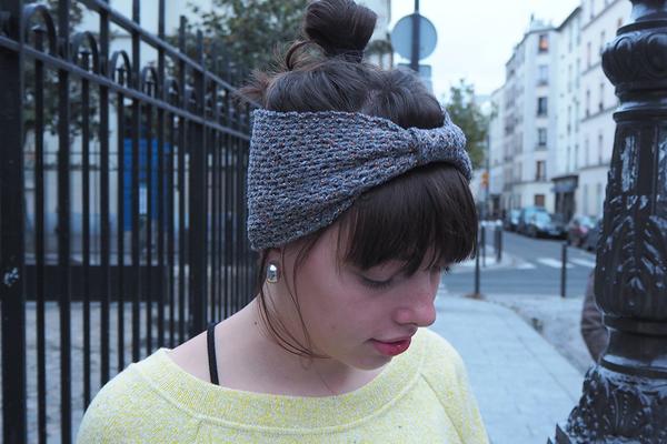 Headband fabriqué à partir de chaussettes recyclées Made in France - SARAH - 1
