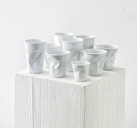 Mug froissé 18cl en porcelaine Made In France - Blanc - 2