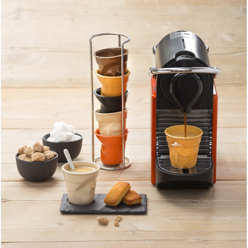 Tasse espresso froissée en porcelaine Made In France - Couleurs - 1