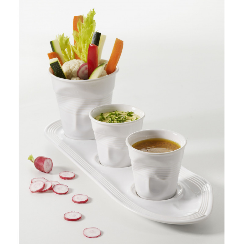 Tasse espresso froissée en porcelaine REVOL Made in France - Blanc - 3