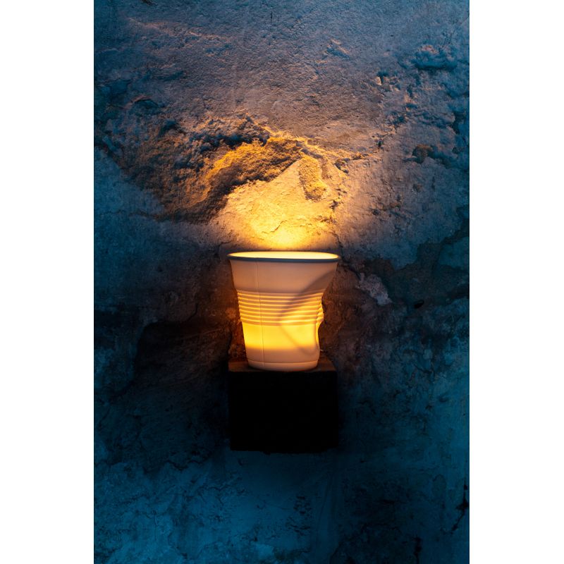 Tasse espresso froissée en porcelaine REVOL Made in France - Blanc - 2