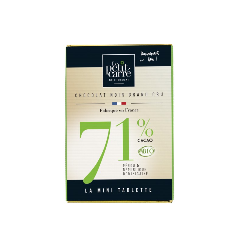 Mini tablette 30g chocolat 71% de cacao Bio