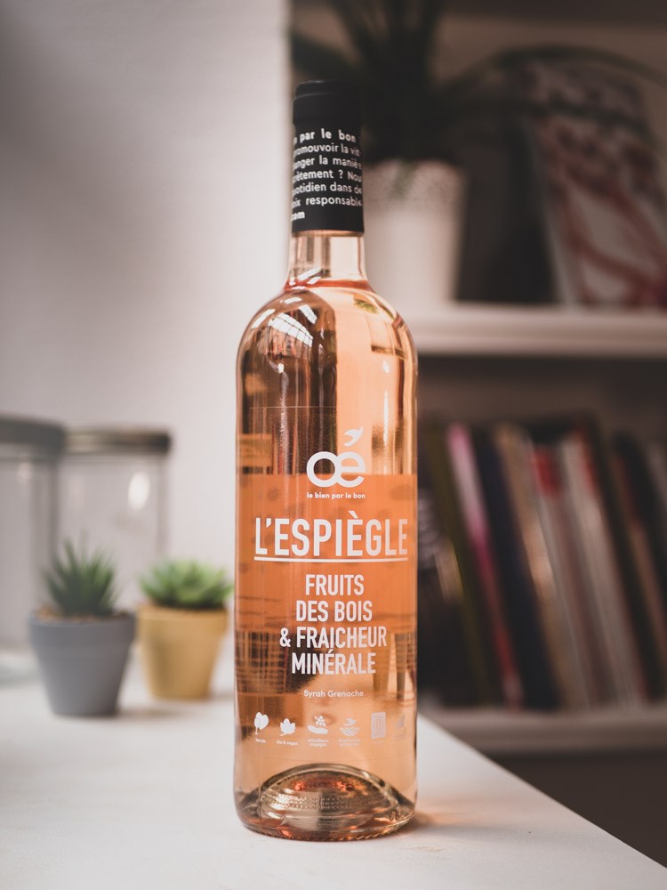 Vin rosé 100% bio l’Espiègle - Made in France - 2