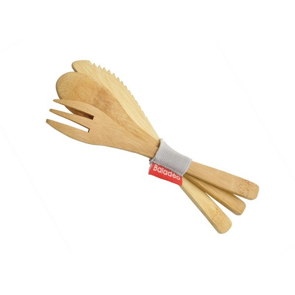 Set de 3 Couverts 'Nagano' en Bambou