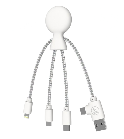 Câble de charge multiple en plastique recyclé - Mr Bio Short - 2