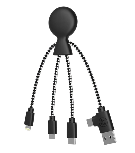 Câble de charge multiple en plastique recyclé - Mr Bio Short - 3