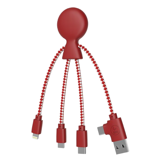 Câble de charge multiple en plastique recyclé - Mr Bio Short
