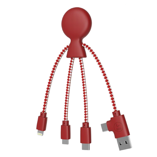 Câble de charge multiple en plastique recyclé - Mr Bio Short