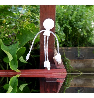 Câble de charge multiple en plastique recyclé - Mr Bio Short - 7