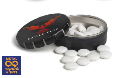 Boite en métal clic clac 45 mm de diametre et ses bonbons. - 6