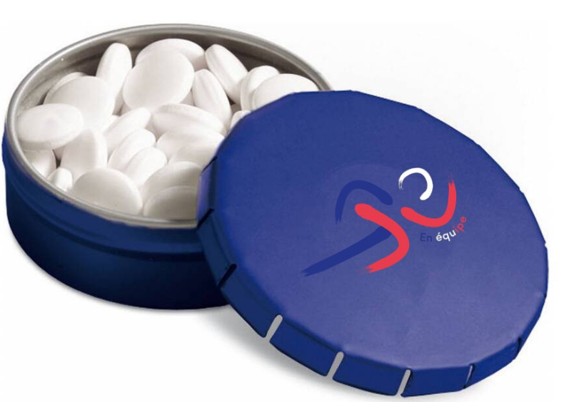 Boite en métal et bonbons tous deux personnalisable made in France - clic clac - 2