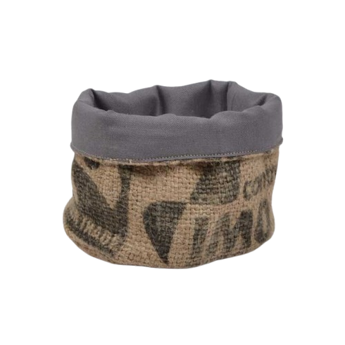 Corbeille en toile de jute upcyclée taille S - 2