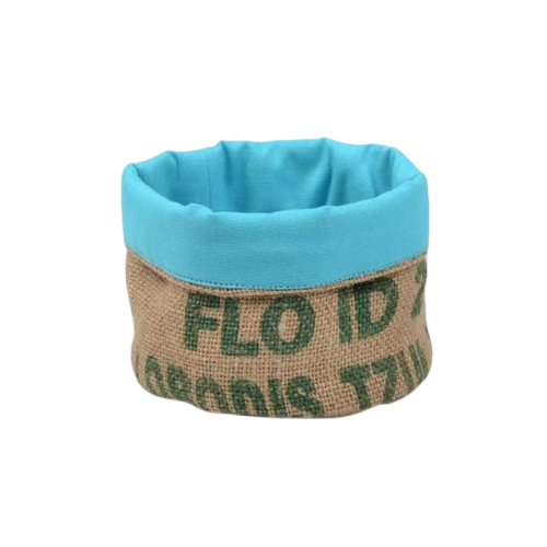 Corbeille en toile de jute upcyclée taille S - 3