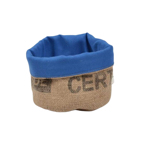 Corbeille en toile de jute upcyclée taille S - 4