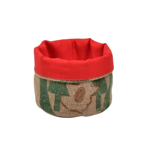 Corbeille en toile de jute upcyclée taille S - 6