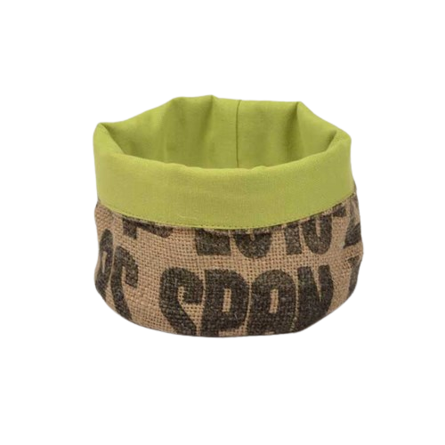 Corbeille en toile de jute upcyclée taille S - 5