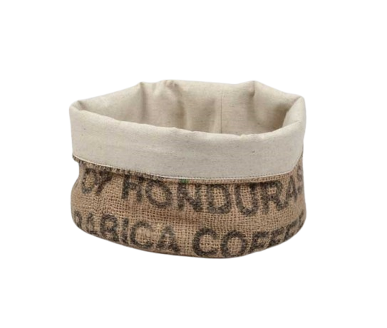 Corbeille en toile de jute upcyclée taille M - 2