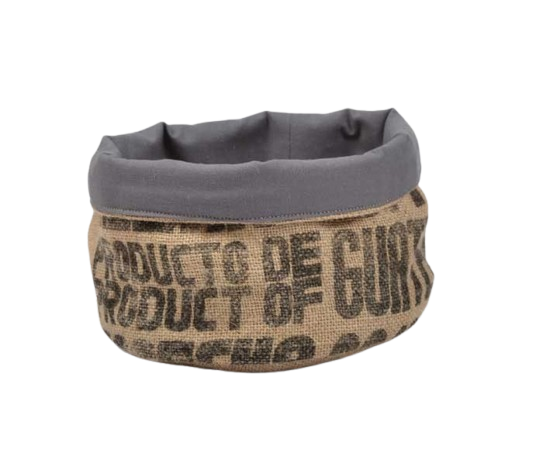 Corbeille en toile de jute upcyclée taille M - 3