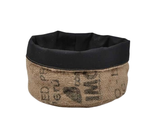 Corbeille en toile de jute upcyclée taille M - 4