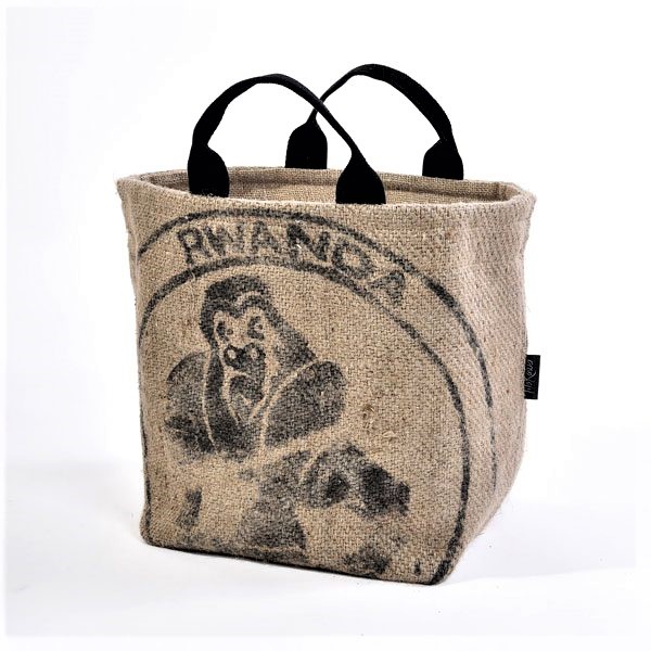 Panier marché en jute upcyclé - 1