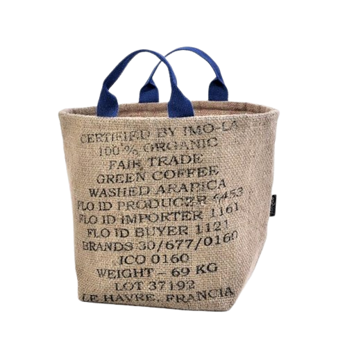 Panier marché en jute upcyclé