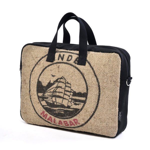 Sacoche ordinateur jute