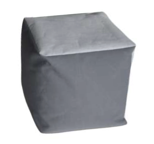 Pouf cube en bâche upcyclée