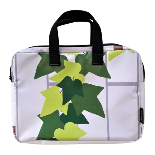 Sacoche ordinateur bâche upcyclée  - 2