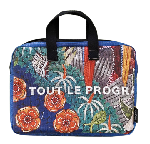 Sacoche ordinateur bâche upcyclée  - 5