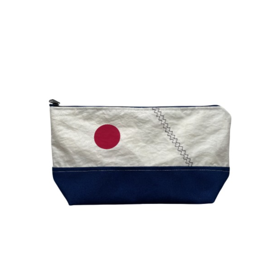 Pochettes en jute, bâche ou toile de kakemono upcyclée - 2