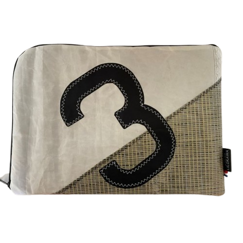 Housse pour tablette en jute ou toile upcyclée - 2