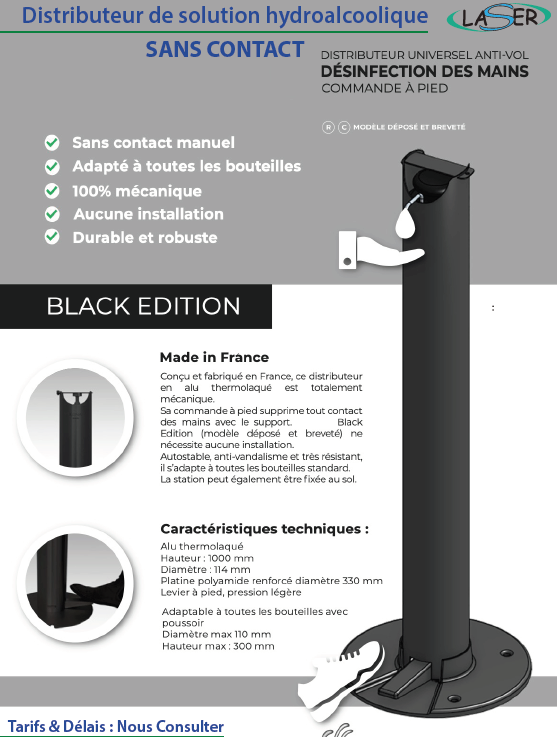 Borne BLACK GEL Hydro SANS contact - 4