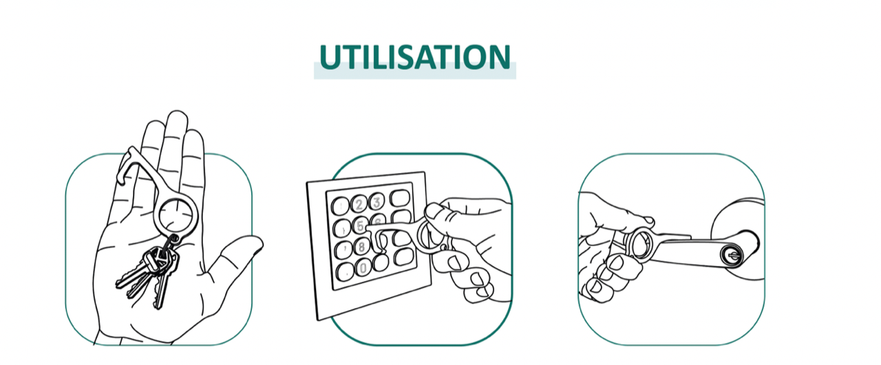 Porte clés 0 contact en plexiglass - 3