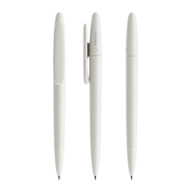 Stylo bille blanc antibactérien en plastique recyclé DS5