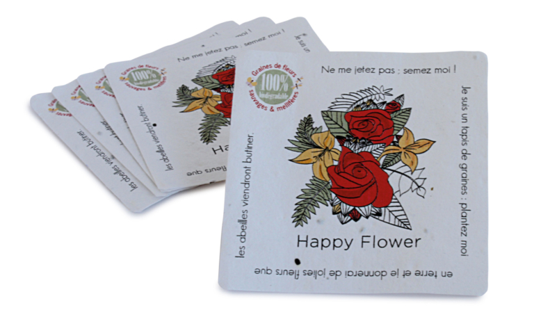 Sous verre ensemencé avec graines à planter - 4