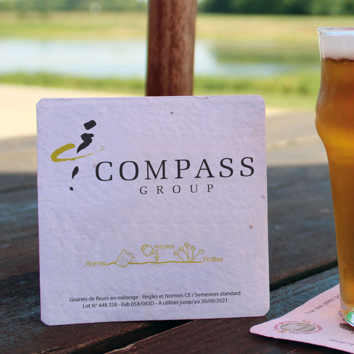 Sous verre ensemencé avec graines à planter - 3